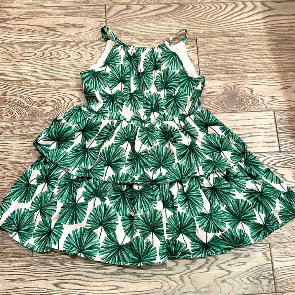 🌴 Janie & Jack Blush & Green Palm Frond Dress 🌴